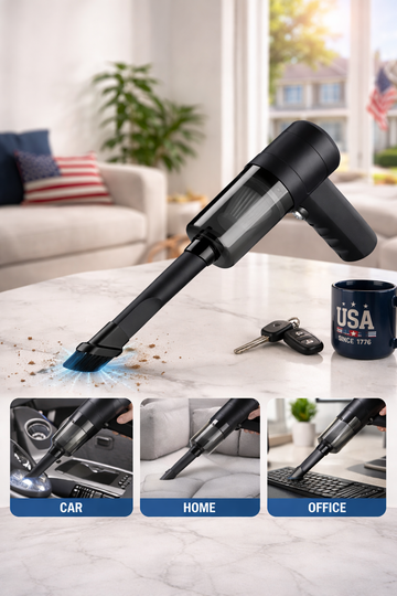 Wireless Handheld Vacuum Cleaner, Portable High-Suction Dust Collector for Home & Car