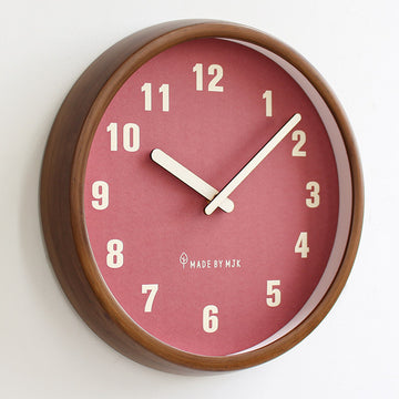 Modern Minimalist Retro Solid Wood Wall Clock – Creative Home & Living Room Decor