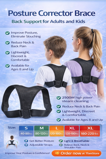 Posture Correction Brace for Adults & Children – Supports Spine Alignment & Helps Reduce Myopia Strain